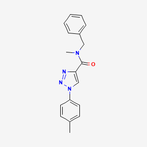 molecular formula C18H18N4O B2724194 N-benzyl-N-methyl-1-(4-methylphenyl)-1H-1,2,3-triazole-4-carboxamide CAS No. 1207055-72-8
