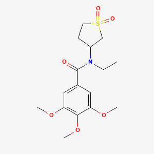 molecular formula C16H23NO6S B2724200 N-(1,1-二氧代四氢噻吩-3-基)-N-乙基-3,4,5-三甲氧基苯甲酰胺 CAS No. 898413-37-1