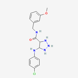 5-[(4-chlorophenyl)amino]-N-[(3-methoxyphenyl)methyl]-1H-1,2,3-triazole-4-carboxamide