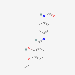 N-(4-{[(E)-(3-ethoxy-2-hydroxyphenyl)methylidene]amino}phenyl)acetamide