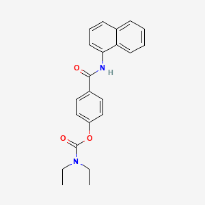 molecular formula C22H22N2O3 B2724223 4-(Naphthalen-1-ylcarbamoyl)phenyl diethylcarbamate CAS No. 1203027-56-8