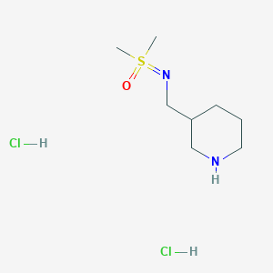 molecular formula C8H20Cl2N2OS B2724229 二甲基((哌啶-3-基甲基)亚胺)-1,6-二硫醚二盐酸盐 CAS No. 2137812-80-5