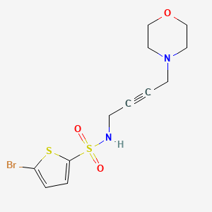 molecular formula C12H15BrN2O3S2 B2724230 5-bromo-N-(4-morpholinobut-2-yn-1-yl)thiophene-2-sulfonamide CAS No. 1396784-35-2