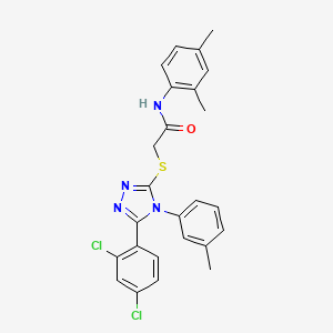 2-{[5-(2,4-dichlorophenyl)-4-(3-methylphenyl)-4H-1,2,4-triazol-3-yl]sulfanyl}-N-(2,4-dimethylphenyl)acetamide