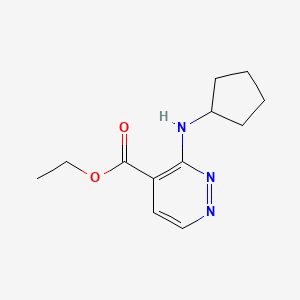 molecular formula C12H17N3O2 B2724241 Ethyl 3-(cyclopentylamino)pyridazine-4-carboxylate CAS No. 2119651-79-3