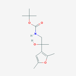 molecular formula C14H23NO4 B2724246 tert-butyl N-[2-(2,5-dimethylfuran-3-yl)-2-hydroxypropyl]carbamate CAS No. 1423750-43-9