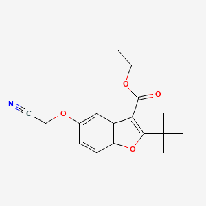 molecular formula C17H19NO4 B2724250 Ethyl 2-tert-butyl-5-(cyanomethoxy)-1-benzofuran-3-carboxylate CAS No. 384800-06-0