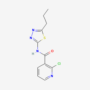 molecular formula C11H11ClN4OS B2724252 2-Chloro-N-(5-propyl-1,3,4-thiadiazol-2-yl)pyridine-3-carboxamide CAS No. 2411277-85-3