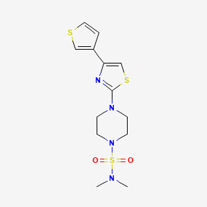 N,N-dimethyl-4-(4-(thiophen-3-yl)thiazol-2-yl)piperazine-1-sulfonamide