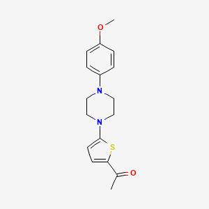 molecular formula C17H20N2O2S B2724263 1-{5-[4-(4-Methoxyphenyl)piperazino]-2-thienyl}-1-ethanone CAS No. 692287-69-7
