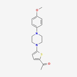 molecular formula C17H20N2O2S B2724263 1-{5-[4-(4-甲氧基苯基)哌嗪-2-基]-2-噻吩基}-1-乙酮 CAS No. 692287-69-7