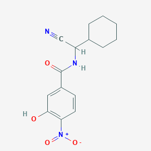 molecular formula C15H17N3O4 B2724265 N-[cyano(cyclohexyl)methyl]-3-hydroxy-4-nitrobenzamide CAS No. 1798725-58-2