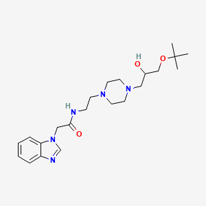 2-(1H-1,3-benzodiazol-1-yl)-N-(2-{4-[3-(tert-butoxy)-2-hydroxypropyl]piperazin-1-yl}ethyl)acetamide