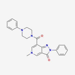 5-methyl-2-phenyl-7-(4-phenylpiperazine-1-carbonyl)-2H-pyrazolo[4,3-c]pyridin-3(5H)-one