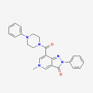 5-methyl-2-phenyl-7-(4-phenylpiperazine-1-carbonyl)-2H,3H,5H-pyrazolo[4,3-c]pyridin-3-one