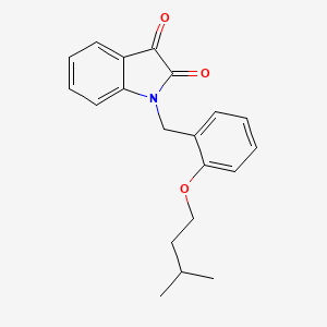 molecular formula C20H21NO3 B2724277 1-(2-(异戊氧基)苯甲基)吲哚-2,3-二酮 CAS No. 862691-14-3