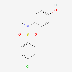 molecular formula C13H12ClNO3S B2724280 4-氯-N-(4-羟基苯基)-N-甲基苯乙磺酰胺 CAS No. 712288-70-5