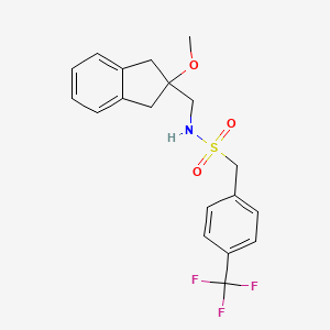 N-((2-methoxy-2,3-dihydro-1H-inden-2-yl)methyl)-1-(4-(trifluoromethyl)phenyl)methanesulfonamide