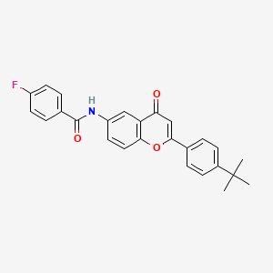 N-[2-(4-tert-butylphenyl)-4-oxo-4H-chromen-6-yl]-4-fluorobenzamide