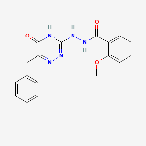 molecular formula C19H19N5O3 B2724285 2-methoxy-N'-(6-(4-methylbenzyl)-5-oxo-4,5-dihydro-1,2,4-triazin-3-yl)benzohydrazide CAS No. 905797-83-3