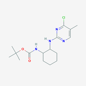 molecular formula C16H25ClN4O2 B2724296 [2-(4-Chloro-5-methyl-pyrimidin-2-ylamino)-cyclohexyl]-carbamic acid tert-butyl ester CAS No. 1289387-79-6