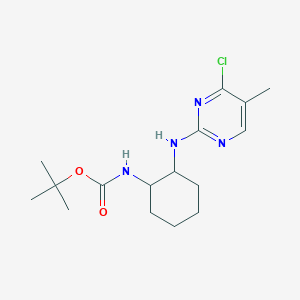 molecular formula C16H25ClN4O2 B2724296 tert-Butyl (2-((4-chloro-5-methylpyrimidin-2-yl)amino)cyclohexyl)carbamate CAS No. 1289387-79-6