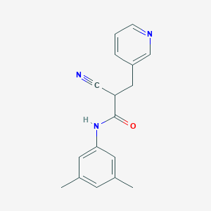 molecular formula C17H17N3O B2724299 2-cyano-N-(3,5-dimethylphenyl)-3-pyridin-3-ylpropanamide CAS No. 483359-20-2
