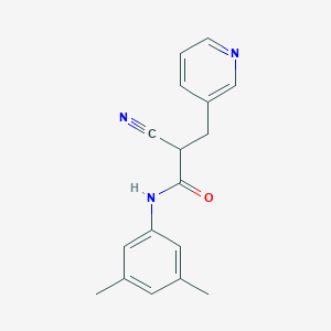 molecular formula C17H17N3O B2724299 2-氰基-N-(3,5-二甲基苯基)-3-吡啶-3-基丙酰胺 CAS No. 483359-20-2