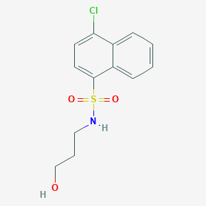 molecular formula C13H14ClNO3S B272430 4-chloro-N-(3-hydroxypropyl)naphthalene-1-sulfonamide 