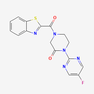 4-(1,3-Benzothiazole-2-carbonyl)-1-(5-fluoropyrimidin-2-yl)piperazin-2-one