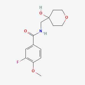 molecular formula C14H18FNO4 B2724302 3-fluoro-N-((4-hydroxytetrahydro-2H-pyran-4-yl)methyl)-4-methoxybenzamide CAS No. 1512080-82-8
