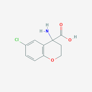 4-Amino-6-chloro-2,3-dihydrochromene-4-carboxylic acid
