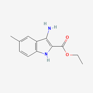 molecular formula C12H14N2O2 B2724312 乙酸-3-氨基-5-甲基-1H-吲哚-2-羧酸乙酯 CAS No. 296264-25-0