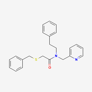 2-(benzylthio)-N-phenethyl-N-(pyridin-2-ylmethyl)acetamide