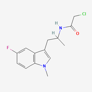 2-Chloro-N-[1-(5-fluoro-1-methylindol-3-yl)propan-2-yl]acetamide