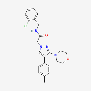 molecular formula C23H25ClN4O2 B2724324 N-allyl-1-{4-[(4-fluorobenzoyl)amino]phenyl}-2-oxo-1,2-dihydropyridine-3-carboxamide CAS No. 1189995-71-8