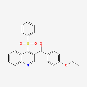 molecular formula C24H19NO4S B2724327 (4-乙氧基苯基)(4-(苯基磺酰)喹啉-3-基)甲酮 CAS No. 866897-34-9