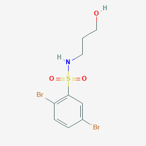 molecular formula C9H11Br2NO3S B272433 2,5-dibromo-N-(3-hydroxypropyl)benzenesulfonamide 