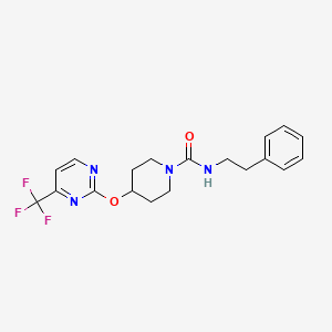 N-(2-Phenylethyl)-4-[4-(trifluoromethyl)pyrimidin-2-yl]oxypiperidine-1-carboxamide