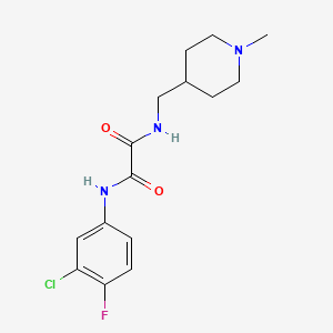 N1-(3-chloro-4-fluorophenyl)-N2-((1-methylpiperidin-4-yl)methyl)oxalamide