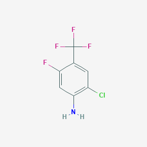 molecular formula C7H4ClF4N B2724340 2-Chloro-5-fluoro-4-(trifluoromethyl)aniline CAS No. 1805524-30-4