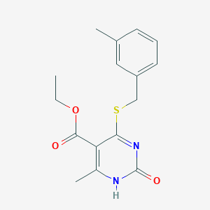 ethyl 6-methyl-4-[(3-methylphenyl)methylsulfanyl]-2-oxo-1H-pyrimidine-5-carboxylate