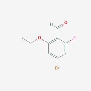 molecular formula C9H8BrFO2 B2724374 4-Bromo-2-ethoxy-6-fluorobenzaldehyde CAS No. 1638951-93-5
