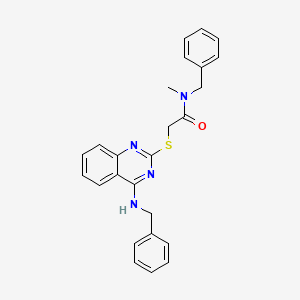N-benzyl-2-[4-(benzylamino)quinazolin-2-yl]sulfanyl-N-methylacetamide
