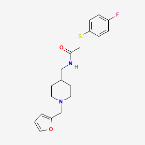 2-((4-fluorophenyl)thio)-N-((1-(furan-2-ylmethyl)piperidin-4-yl)methyl)acetamide