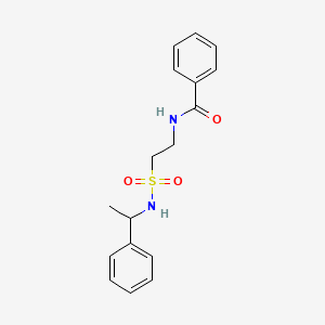 N-(2-(N-(1-phenylethyl)sulfamoyl)ethyl)benzamide