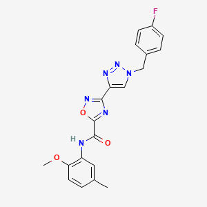 3-[1-(4-fluorobenzyl)-1H-1,2,3-triazol-4-yl]-N~5~-(2-methoxy-5-methylphenyl)-1,2,4-oxadiazole-5-carboxamide