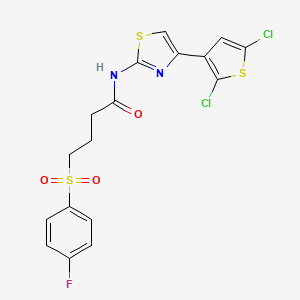 N-(4-(2,5-dichlorothiophen-3-yl)thiazol-2-yl)-4-((4-fluorophenyl)sulfonyl)butanamide