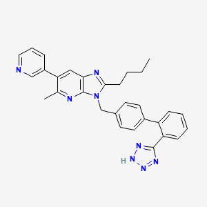 molecular formula C30H28N8 B2724417 2-butyl-5-methyl-6-pyridin-3-yl-3-[[4-[2-(2H-tetrazol-5-yl)phenyl]phenyl]methyl]imidazo[4,5-b]pyridine CAS No. 260553-97-7