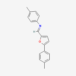 molecular formula C19H17NO B2724418 (E)-4-methyl-N-((5-(p-tolyl)furan-2-yl)methylene)aniline CAS No. 463346-91-0